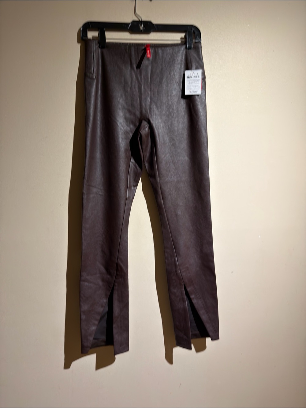 SPANX Men's Faux Leather Pants in Brown - Picture 8 of 11
